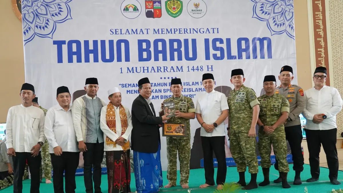 Kegiatan tabligh akbar yang digelar di Masjid Agung Kota Bogor dalam rangka Tahun Baru Islam 1 Muharram 1448 Hijriah. (Fikri/Radar Bogor)