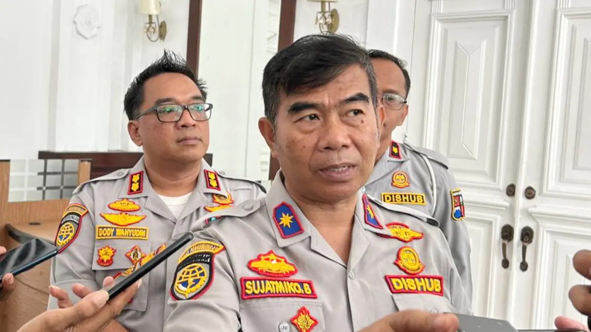 Kepala Dinas Perhubungan (Dishub) Kota Bogor, Sujatmiko Baliarto saat menyampaikan keterangan kepada wartawan.(Fauzan/Radar Bogor)