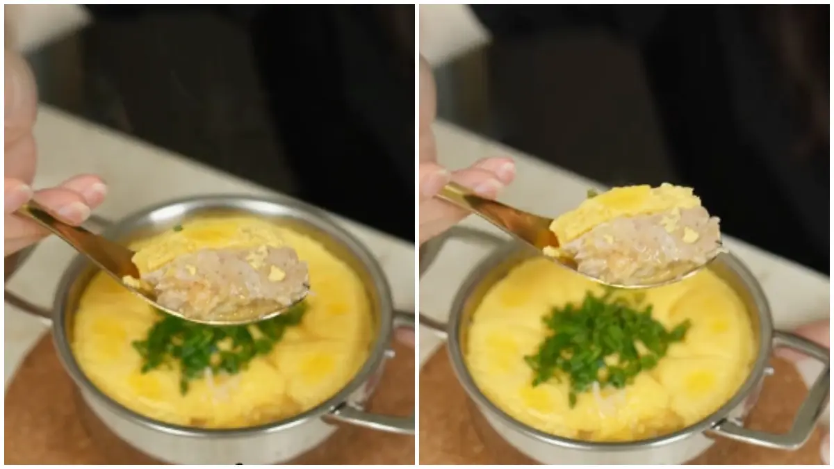 Rsep Rice Bowl Kukus yang sehat dan kaya protein dari akun TikTok @devyanastasia. (Foto :  TikTok @devyanastasia)