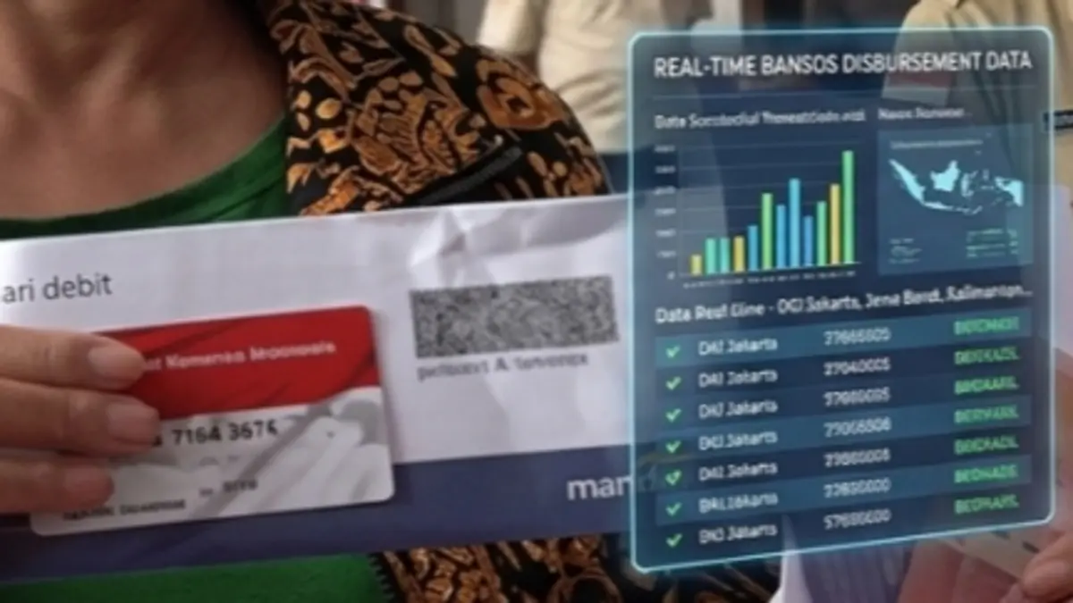 Ilustrasi data KPM berbasis AI. (YouTube Kemensos RI/Diolah oleh Gemini AI) 

