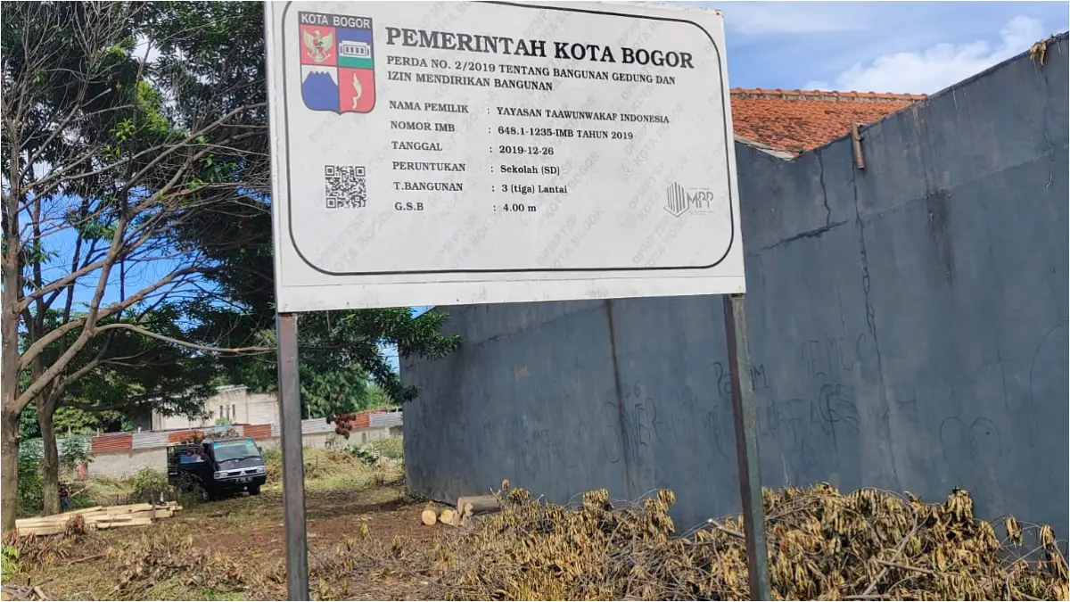 Lokasi pembangunan sekolah di atas lahan wakaf di Jalan Anggrek Raya, Kampung Ciheuleut, Kelurahan Cibuluh, Kecamatan Bogor Utara, Kota Bogor. (Dok. Pemkot Bogor)
