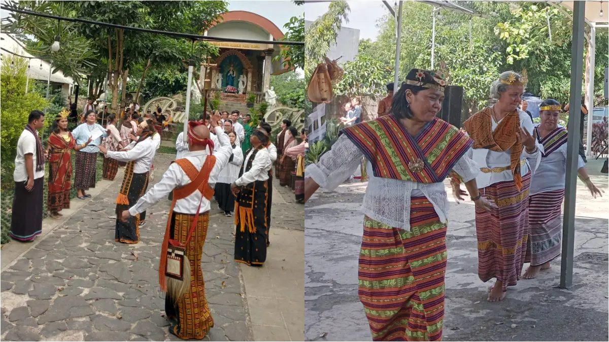 Misa inkulturasi dengan mengusung adat NTT digelar Gereja Paroki Santo Andreas di Sukaraja, Kabupaten Bogor. (Dok. Flobamora NTT, Paroki Santo Andreas/Paroki PSA)
