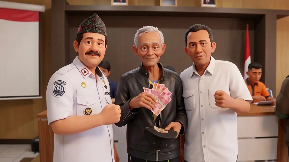 Ilustrasi pencairan bansos PKH dan BPNT tahap 2 untuk KPM (Instagram @cileunyikulon diperbarui oleh Gemini AI)