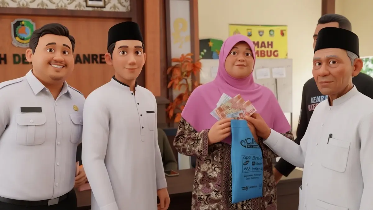 Ilustrasi penyaluran bansos PKH dan BPNT Murni Tahap 2 untuk KPM (Instagram @desatapanrejo diperbarui oleh Gemini AI)