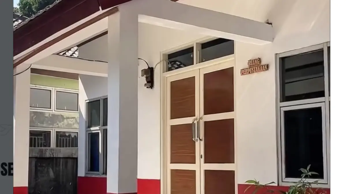 Perpustakaan SDN Citeureup 02 Bogor yang telah rampung direvitalisasi. Foto: tangkapan layar