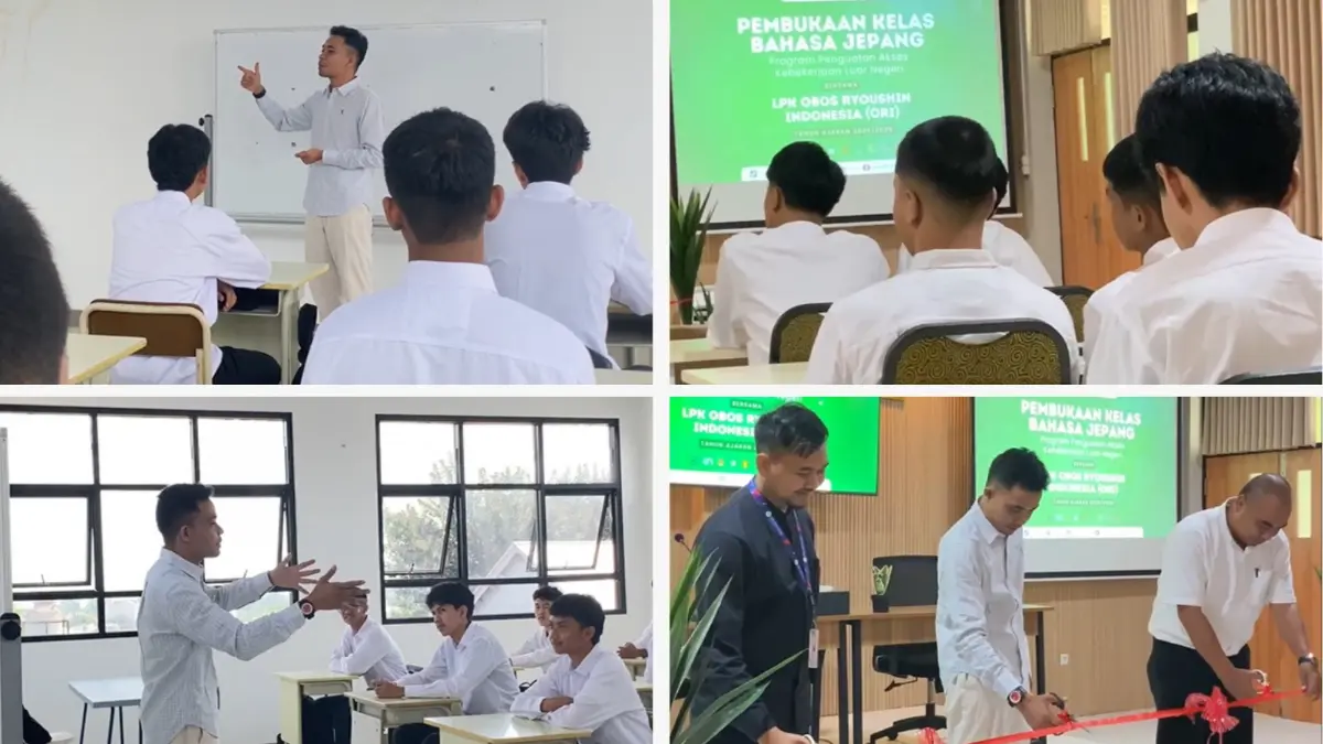 SMK Amaliah 1 Ciawi Bogor saat meluncurkan Kelas Intensif Bahasa Jepang. Foto: SMK Amaliah for Radar Bogor