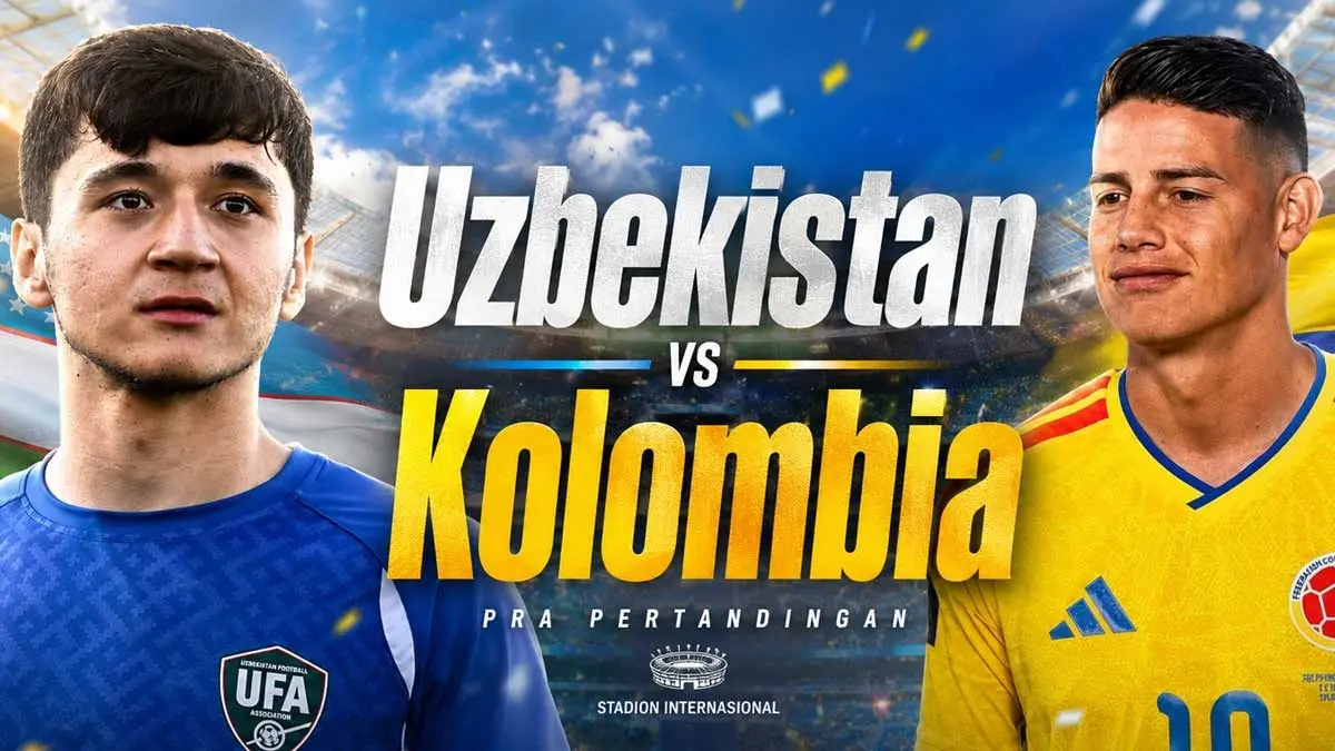 Uzbekistan akan menghadapi Kolombia pada pertandingan pembuka Grup K Piala Dunia 2026.