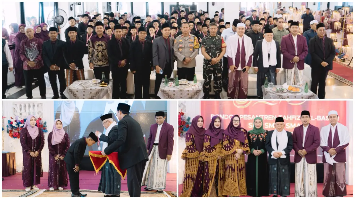 Acara pelepasan santri Pondok Pesantren Tahfizh Al Basyir Selasa, 9 Juni 2026 yang dihadiri Prof. Dr. (H.C.) K.H. Ma’ruf Amin