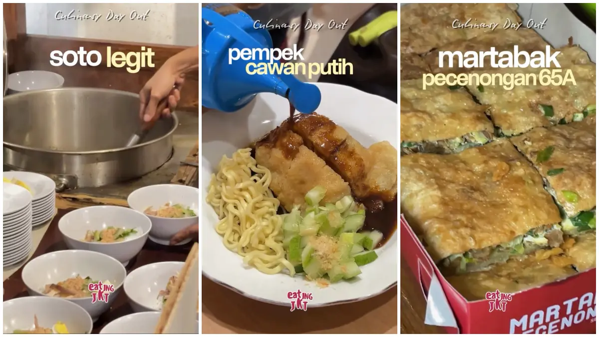 Beberapa pilihan kuliner di kawasan Pecenongan, Jakarta. (Foto: Instagram @eatingjkt)