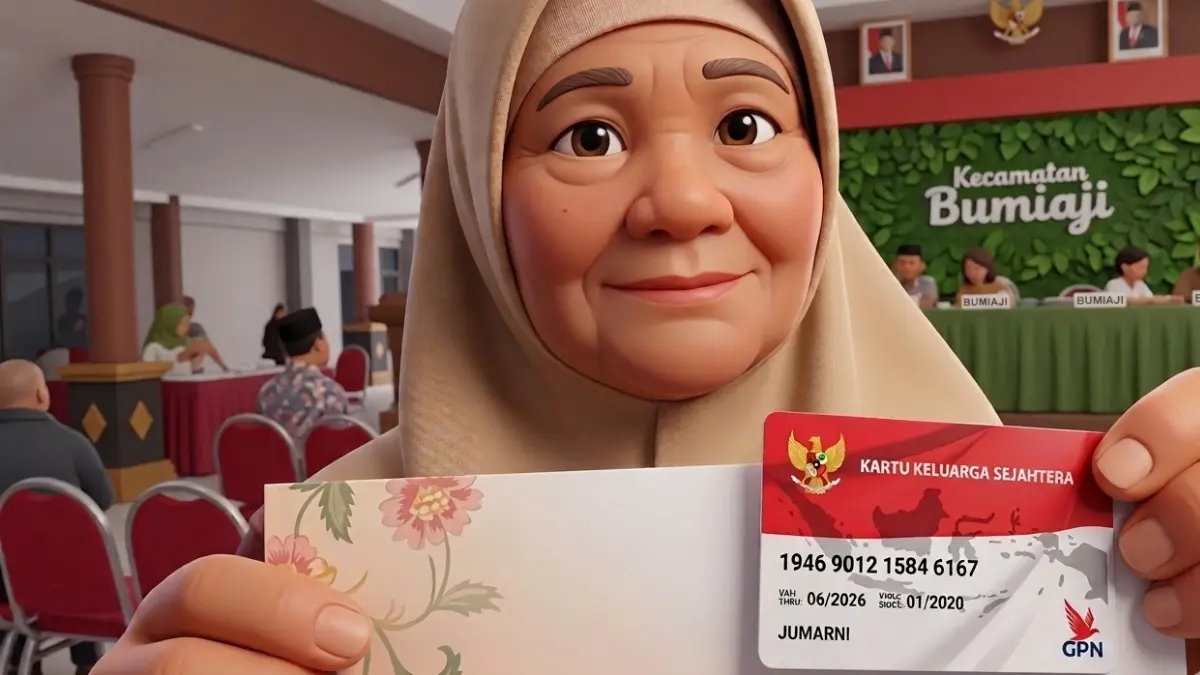 Ilustrasi KPM penerima bansos PKH dan BPNT (Instagram @kecamatan_bumiaji diperbarui oleh Gemini AI)