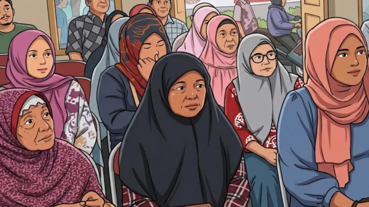 Ilustrasi penyaluran bansos fase akhir di tahap 2. (Instagram @kemensosri/Diolah oleh Gemini AI) 