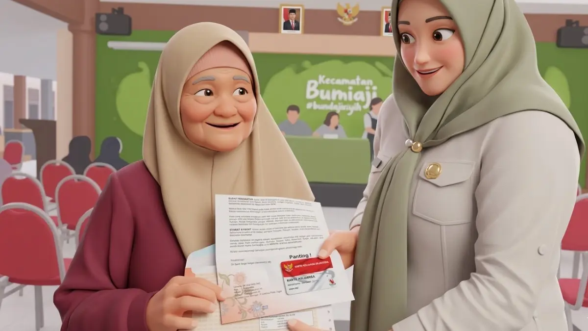 Ilustrasi penyaluran bansos PKH dan BPNT susulan tahap 2  (Instagram @kecamatan_bumiaji diperbarui oleh Gemini AI)