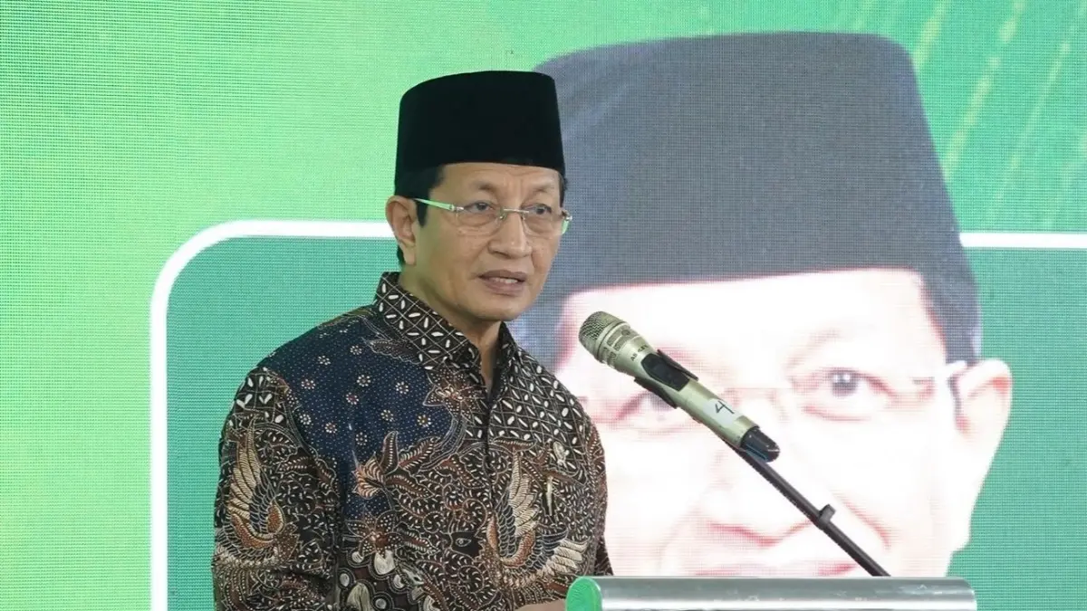 Menag, Nasaruddin Umar saat menjelaskan terkait insentif Guru Madrasah Non ASN. (Foto: kemenag.go.id)