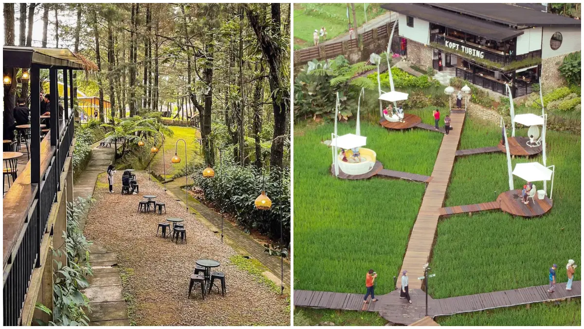 Rekomendasi tempat ngopi dengan nuansa alam di Bogor.&nbsp;(Foto : Instagram: @kopidaong.id, @oesamahesa, @pasiranginpas.official)