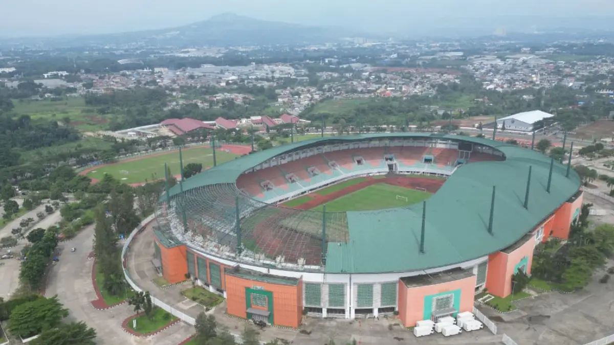 Stadion Gelora Pakansari di Cibinong, Kabupaten Bogor. (Dzikry/Radar Bogor)