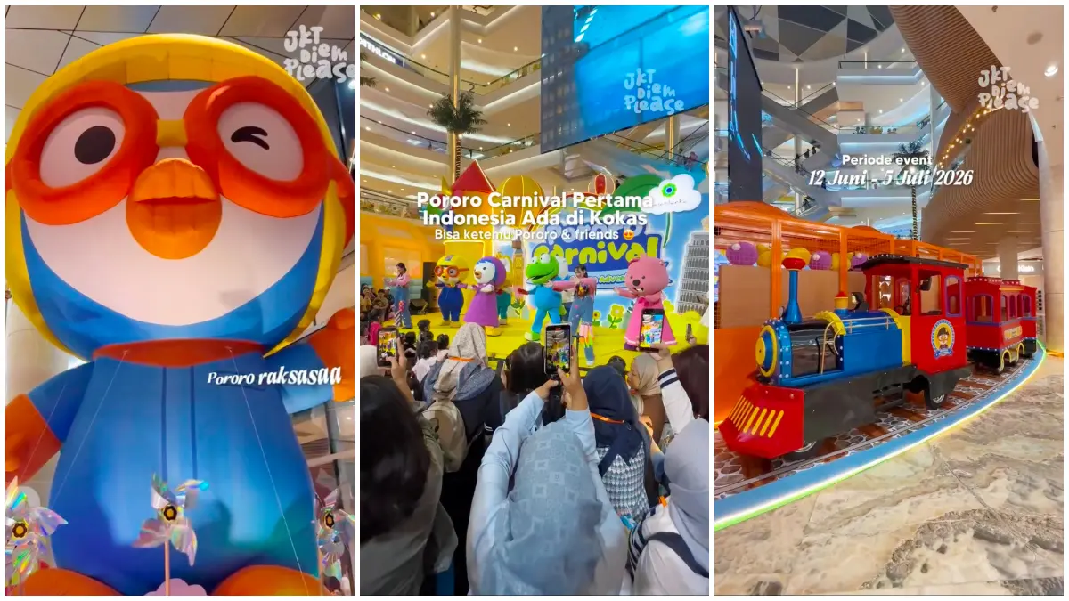 Suasana Pororo Carnival di Kota Kasablanka, Jakarta. (Foto: Instagram @jktdiemplease)