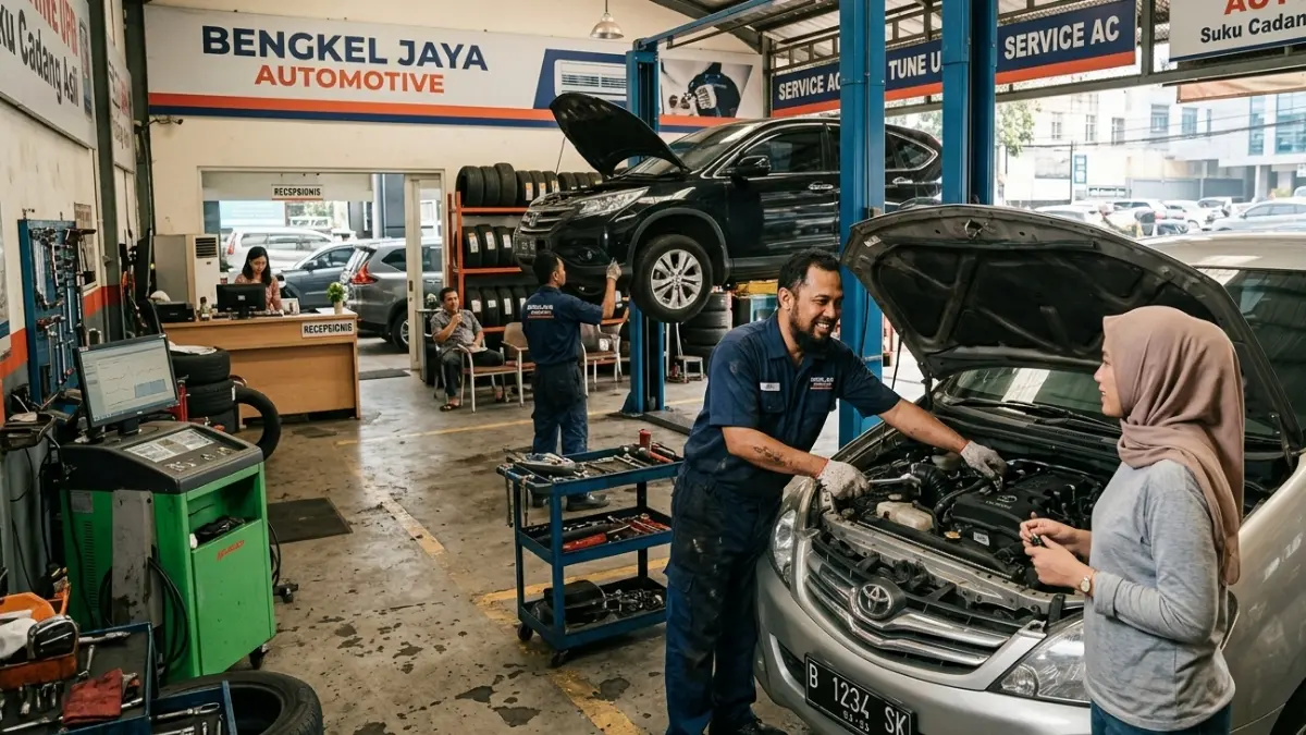 Ilustrasi bisnis di bidang otomotif. (Foto: Gemini AI)