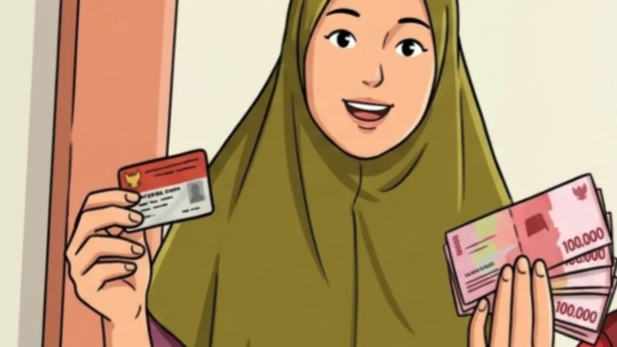 Ilustrasi jelang pencairan bansos tahap 3. (YouTube Kemensos RI/Diolah oleh Gemini AI) 