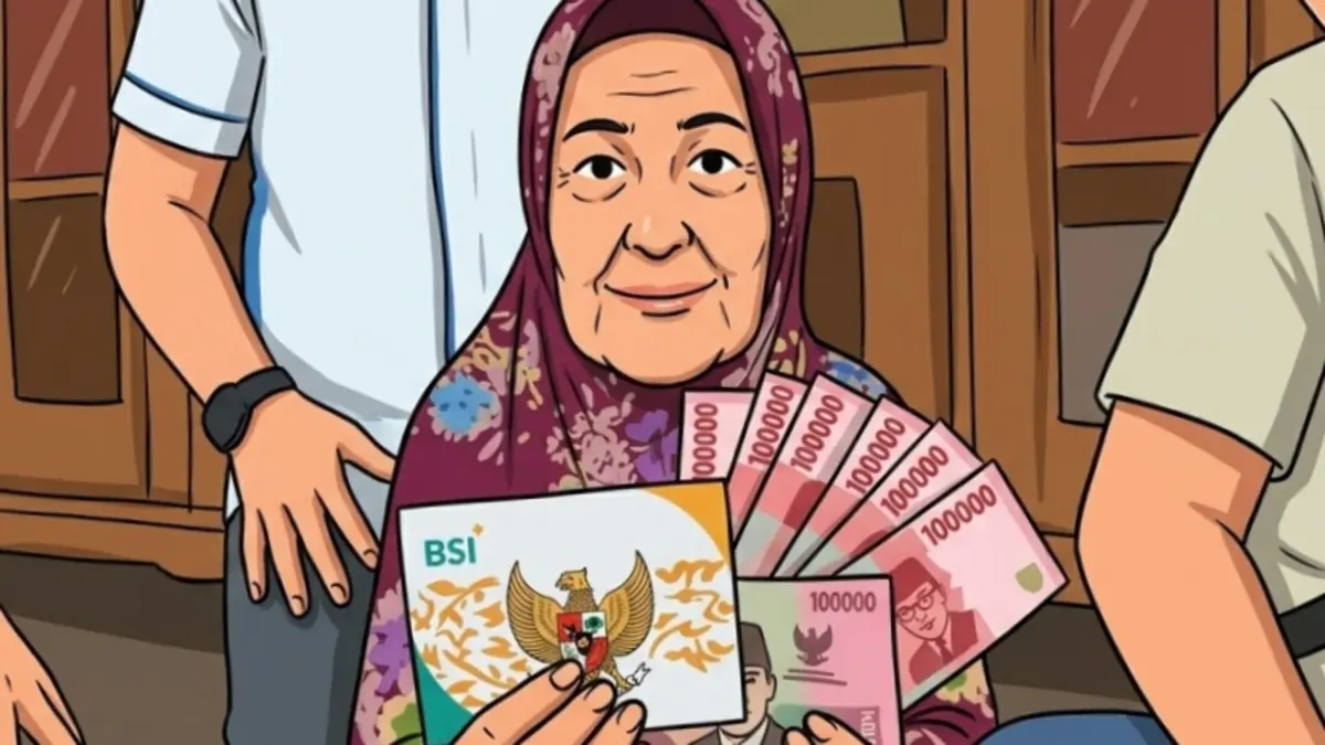 Ilustrasi KPM bansos terima bantuan PENA. (YouTube Kemensos RI/Diolah oleh Gemini AI) 