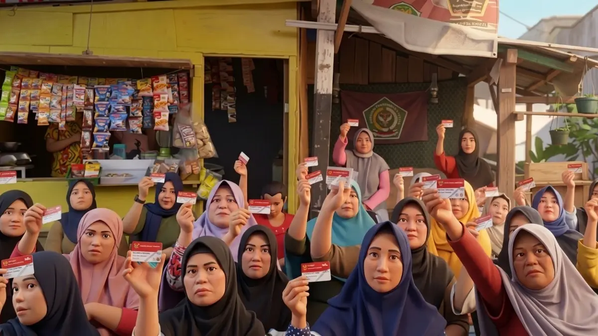 Ilustrasi pencairan bansos PKH dan BPNT Tahap 2 untuk KPM (Instagram @pkh.kotabekasi diolah oleh Gemini AI)