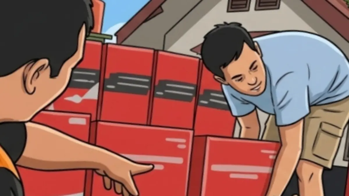 Ilustrasi penyaluran bansos non tunai. (YouTube Kemensos RI/Diolah oleh Gemini AI) 