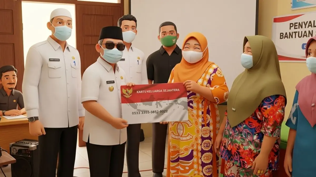 Ilustrasi penyaluran bansos PKH dan BPNT untuk KPM (Instagram @kominfo.padanglawas diperbarui oleh Gemini AI)