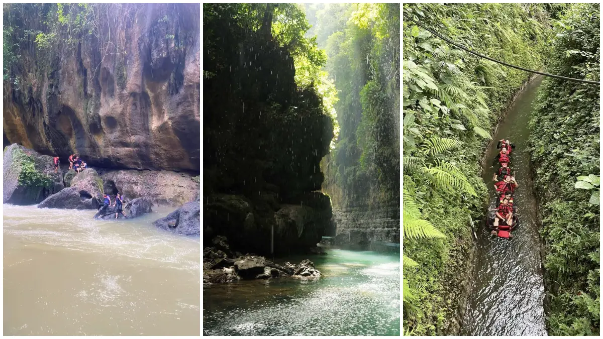 Rekomendasi tempat wisata susur Sungai atau body rafting.&nbsp;(Foto : Instagram: @tiaar/TikTok: @destianti05 @pisceswoman5, @alyaqurrotuaini)