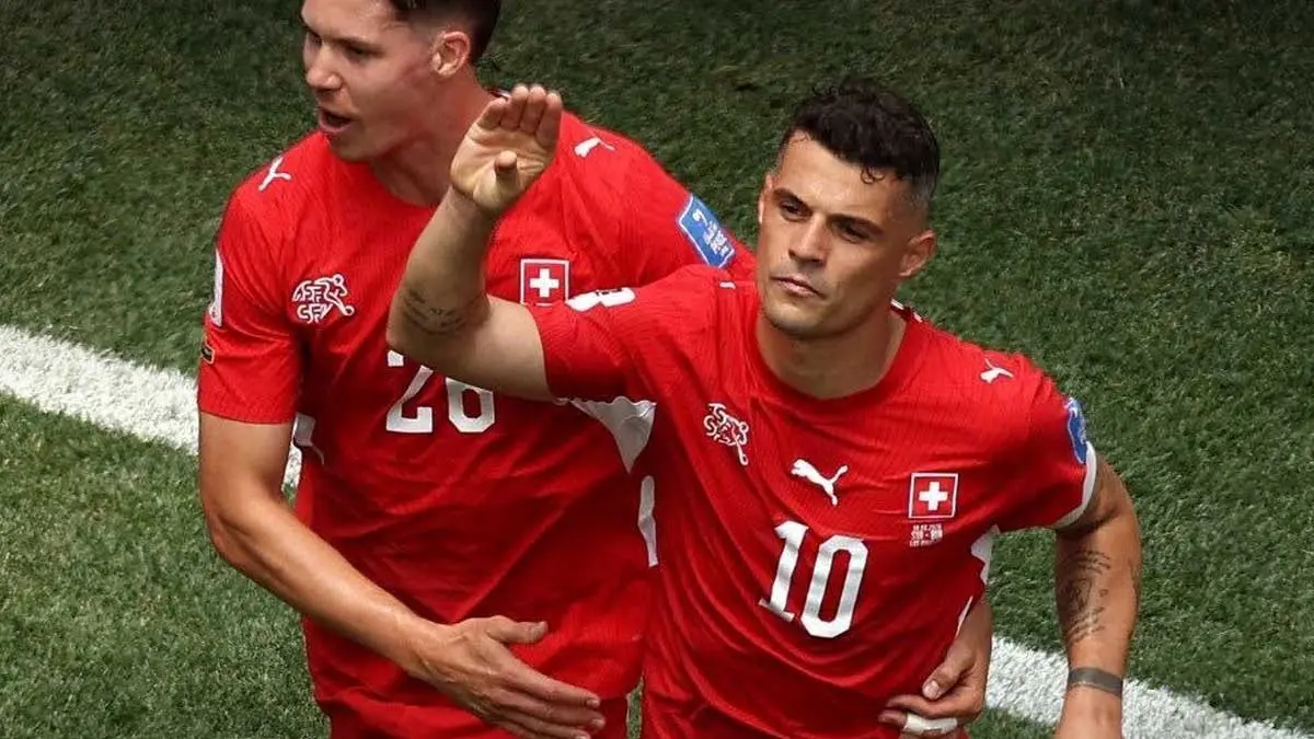 Selebrasi pemain Swiss saat menjebol gawang Bosnia Herzegovina. (Foto : Facebook FIFA World Cup)
