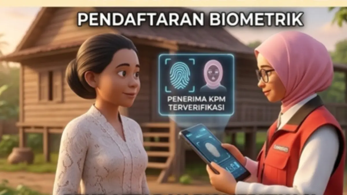 Ilustrasi percobaan penyaluran bansos berbasis AI. (Instagram @kemensosri/Diolah oleh Gemini AI) 