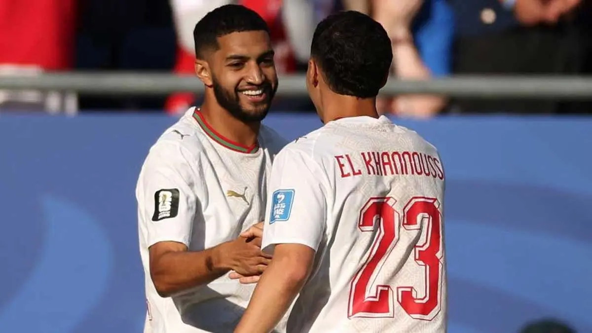 Maroko tundukkan Skotlandia 1-0 lewat gol Ismail Saibari. Foto: FIFA