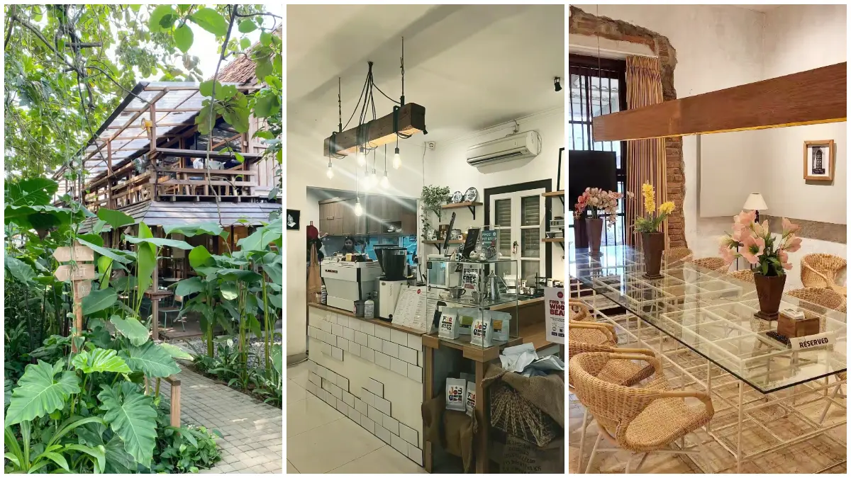 Rekomendasi tempat nongrong di Depok.&nbsp;(Foto : TikTok: @hotmoccalatte, @tiararhyu__, @ody.riris, @deyyiiiii)