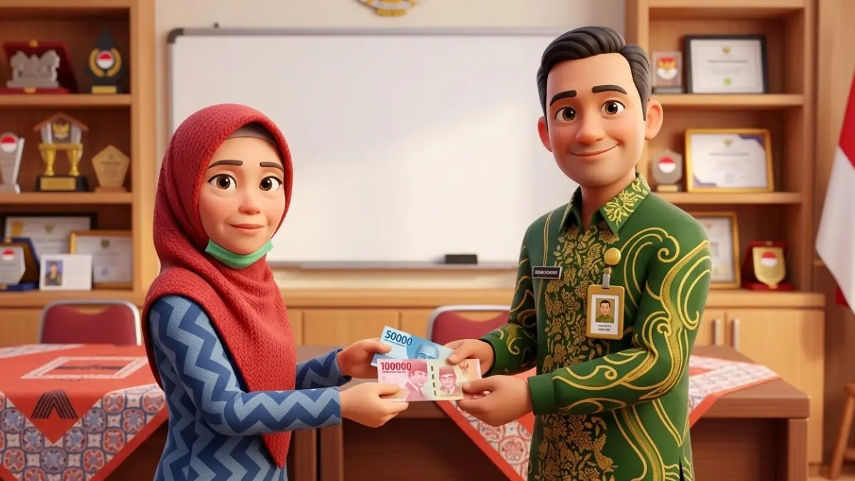 Ilustrasi penyaluran bansos PKH dan BPNT (Instagram @kalurahantrimulyo diolah oleh Gemini AI)