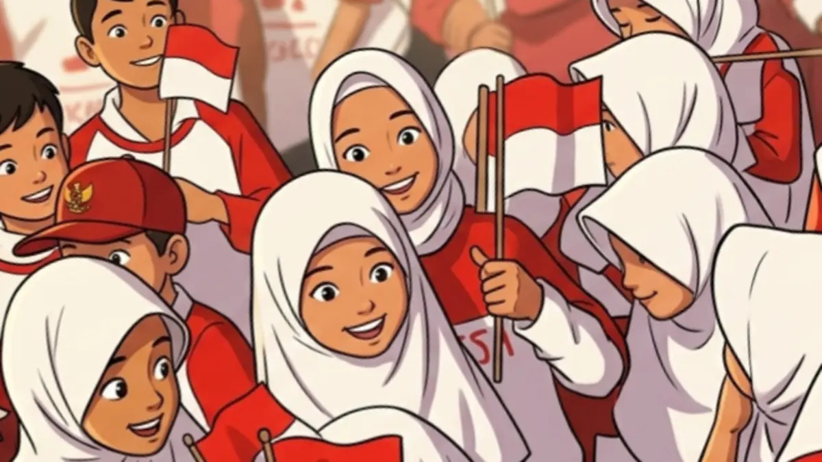 Ilustrasi siswa SD penerima PIP. (YouTube Kemensos RI/Diolah oleh Gemini AI) 