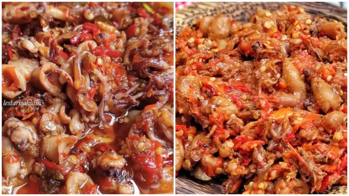 Tampilan Sambal Cumi dari kreator kuliner Instagram @lestarisahidin. (Foto : Instagram @lestarisahidin)
