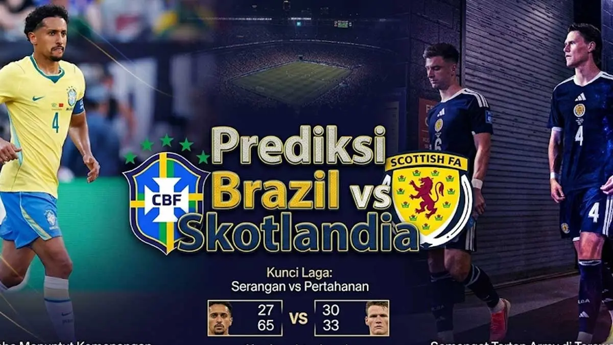 Brasil bakal menghadapi Skotlandia di Piala Dunia 2026.