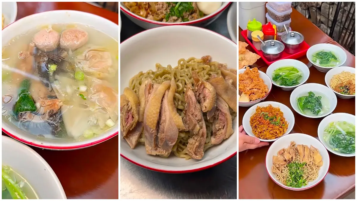 Hidangan menu di Bakmie Iwan yang lezat dan menggugah selera. (Foto: TikTok Nizar @HAYULAHGASKEUN)