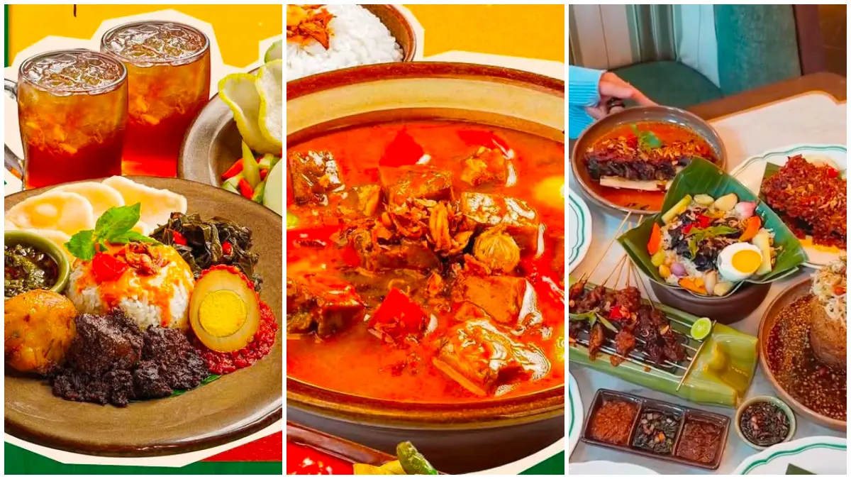 Hidangan menu yang menggugah selera di Restoran Pesta Kebun. (Foto: Instagram @anakjajan dan @pestakebun_id)