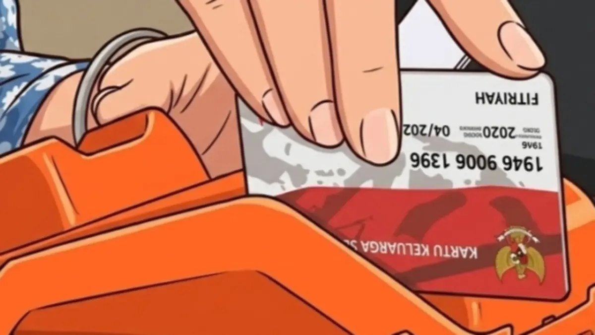 Ilustrasi pengecekan kartu KKS bansos. (YouTube Kemensos RI/Diolah oleh Gemini AI) 