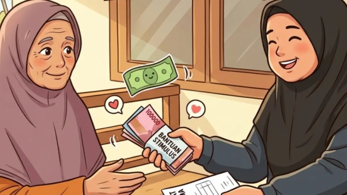 Ilustrasi penyaluran bansos bagi KPM. (YouTube Kemensos RI/Diolah oleh Gemini AI) 