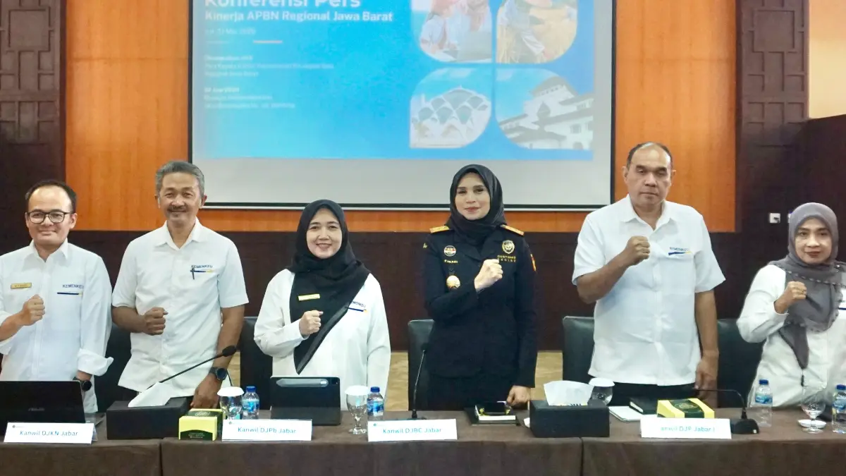 Paparan kinerja terkait Anggaran Pendapatan dan Belanja Negara (APBN) Provinsi Jawa Barat. (Dok. Kanwil DJP III Jabar)