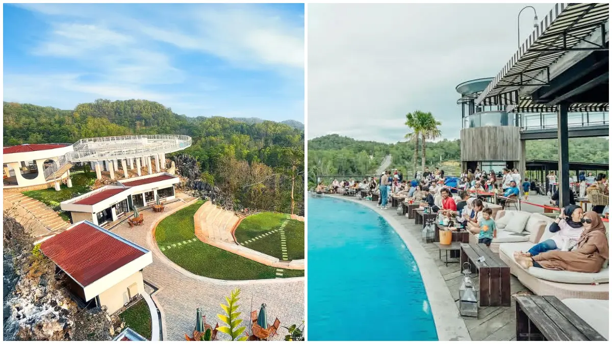 Pemandangan HeHa Stone Valley dan Obelix Sea View di Yogyakarta. (Foto: Tiket.com, Instagram @obelixseaview)