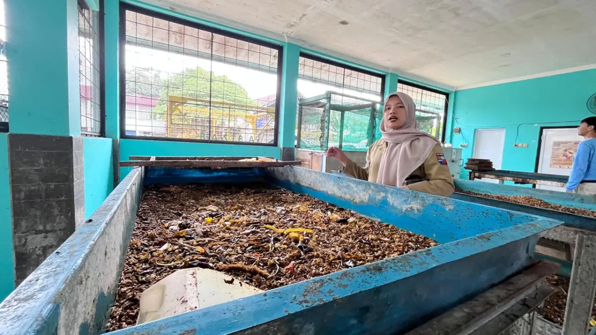 Rumah Magot di DLH Kota Bogor. (Foto : Dzikry/Radar Bogor)