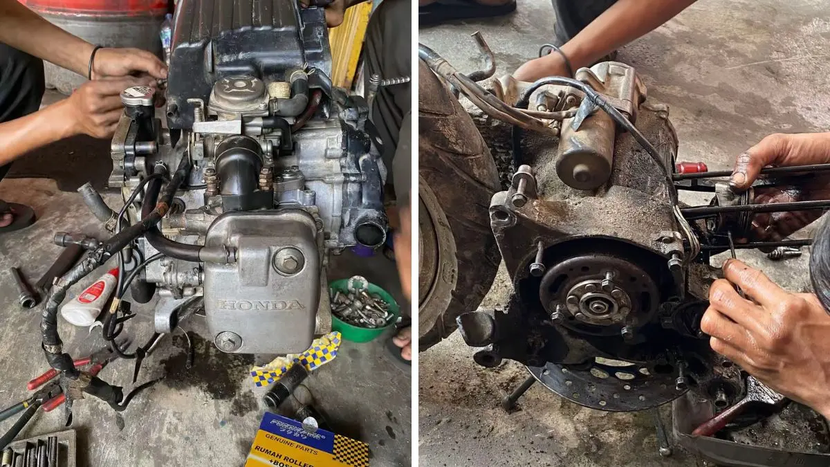 Anda wajib tahu kapan harus servis motot sebelum rusak. (Foto : TikTok: @bmjayamotorpku)