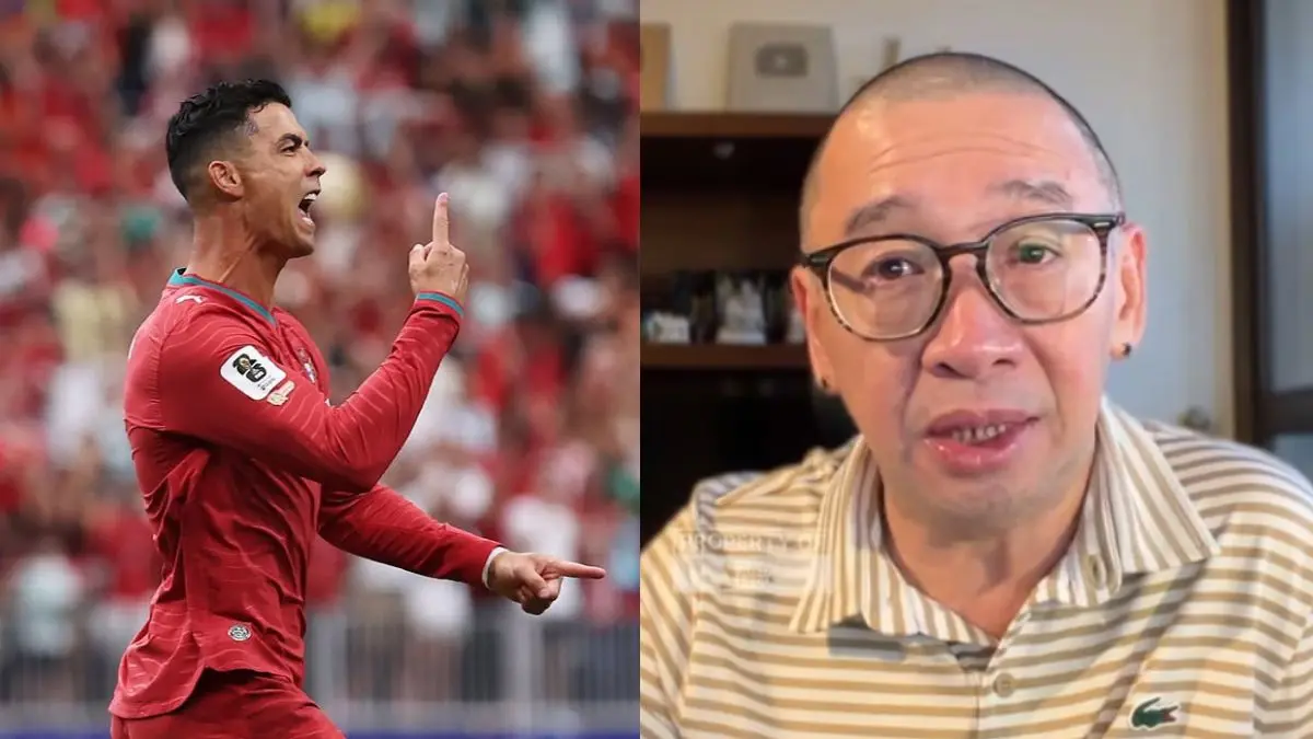 Coach Justin respons penampilan Cristiano Ronaldo dalam laga Portugal vs Uzbekistan. (Foto: Kolase Instagram @portugal, Youtube Justinus Lhaksana)