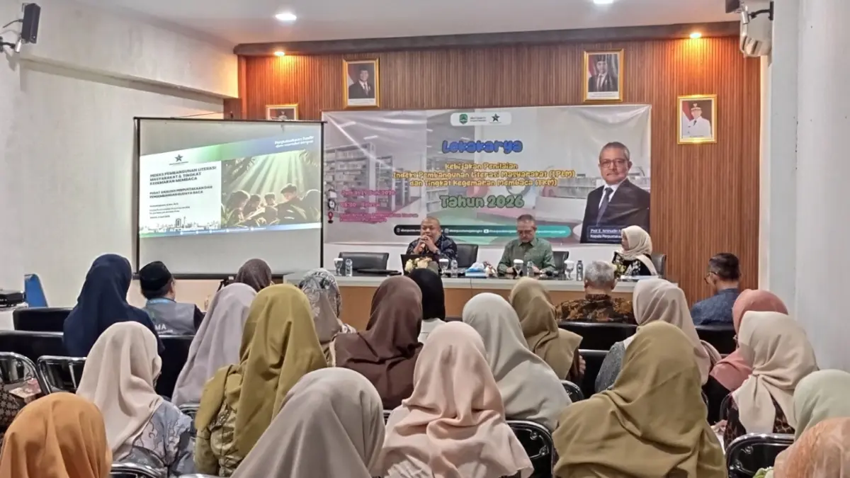 Lokakarya Indeks Pembangunan Literasi Masyarakat (IPLM) dan Tingkat Kegemaran Membaca (TKM) di Kabupaten Majalengka pada Jumat 19 Juni 2026.