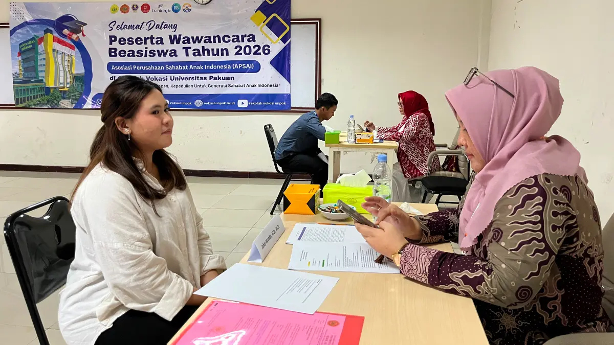 Seleksi wawancara beasiswa APSAI dan Unpak Kota Bogor. Foto: Aziz/Radar Bogor