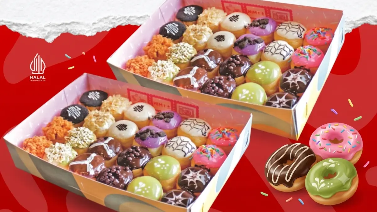 Donat di toko Abata Donuts. (Foto: Instagram @abatadonuts diolah dengan Gemini AI)