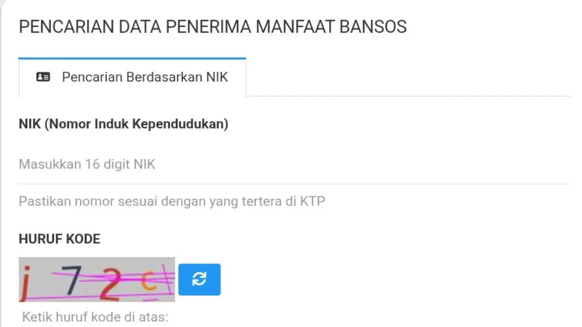 Ilustrasi cek penerima bansos Juli 2026. (Foto: cekbansos.kemensos.go.id)