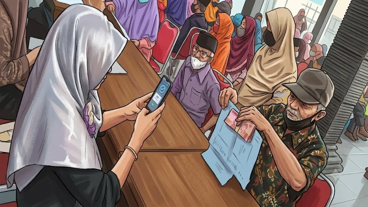 Ilustrasi KPM Melakukan verifikasi data bansos (desasumberejo.gunungkidulkab.go.id diolah dengan Gemini AI)