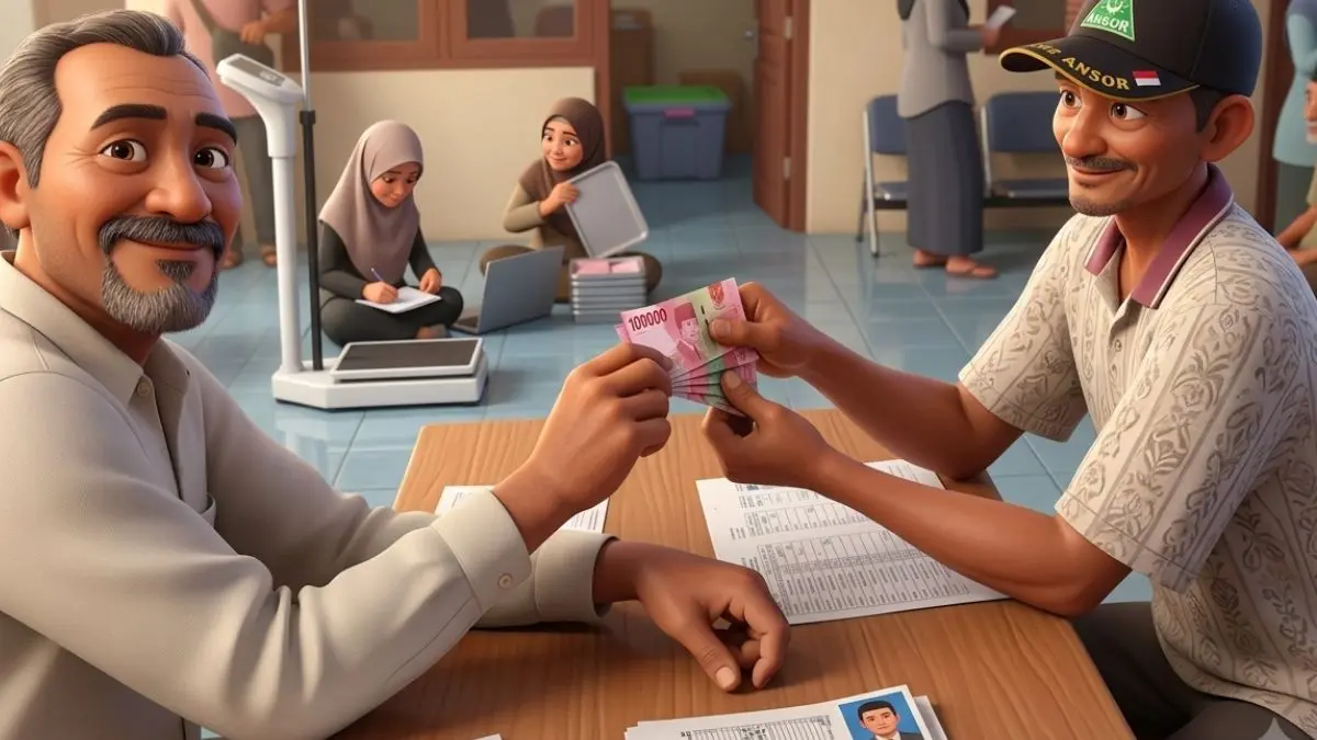 Ilustrasi penyaluran bansos PKH dan BPNT (Instagram @desabulutengger diolah oleh Gemini AI)